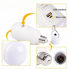 Solar panel charging 7W emergency light bulb smd led emergency light intelligent led emergency bulb