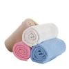 Solid color 100% cotton knitted blanket throw for baby boys&girls