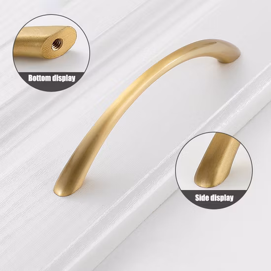 Import Koppalive Brass Arched Curved High Quality Kitchen Furniture Cabinet Drawer Handle Pull from China