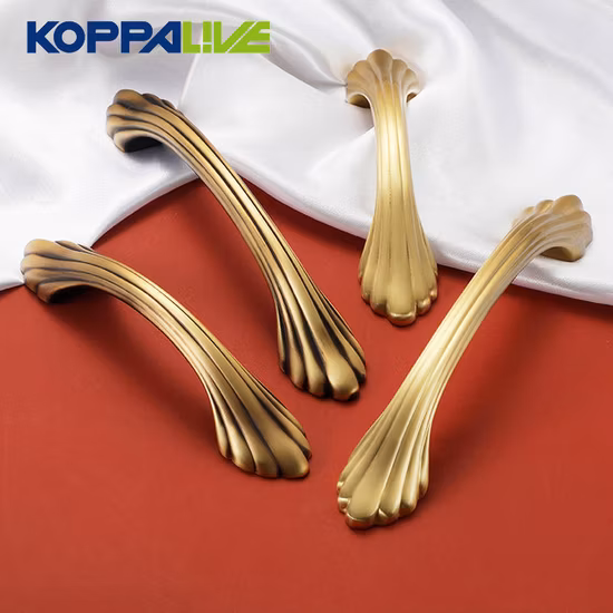 Koppalive Victorian Style Ancient Brass Diplopore Stripe Wardrobe Cupboard Cabinet Door Drawer Furniture Pull Handle