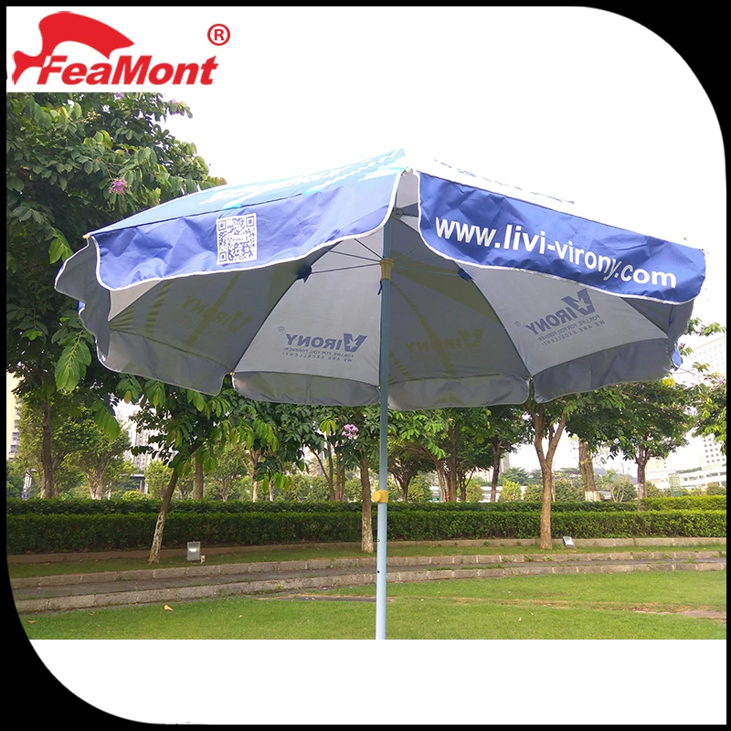 Special print colorful 3m round parasol, solar beach umbrella