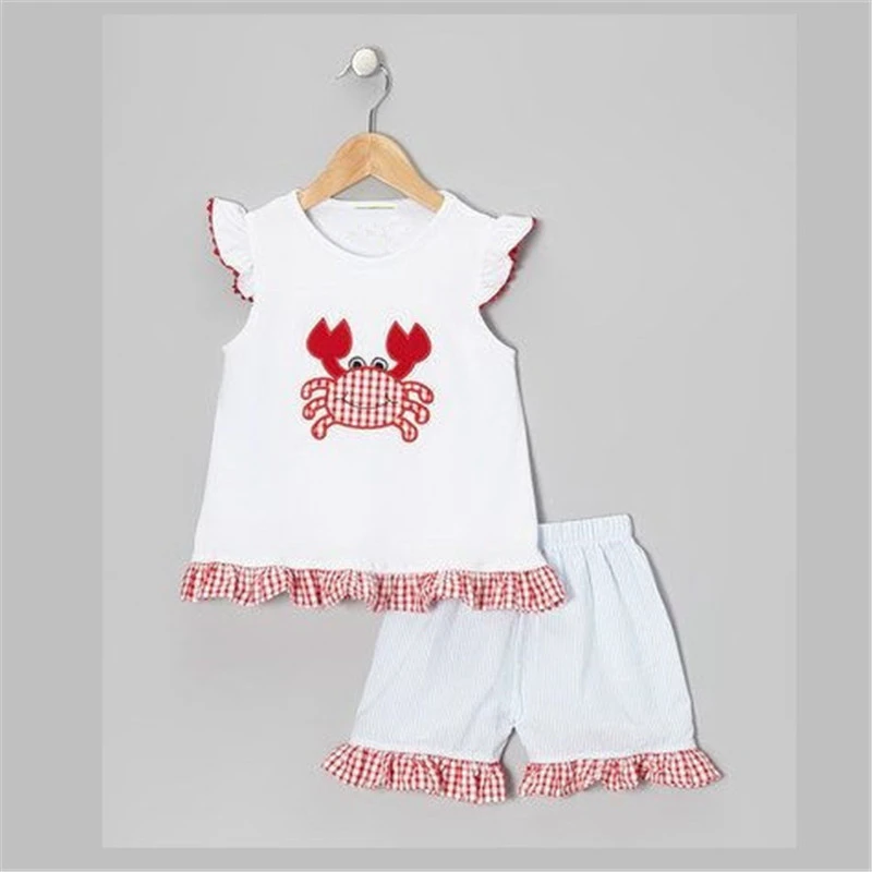 spring summer linen 3pcs girls baby clothing set