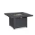 Import Square Black Powder Coating  Outdoor Gas  Garden  Fire Pit Table  With Aluminum Tube from China