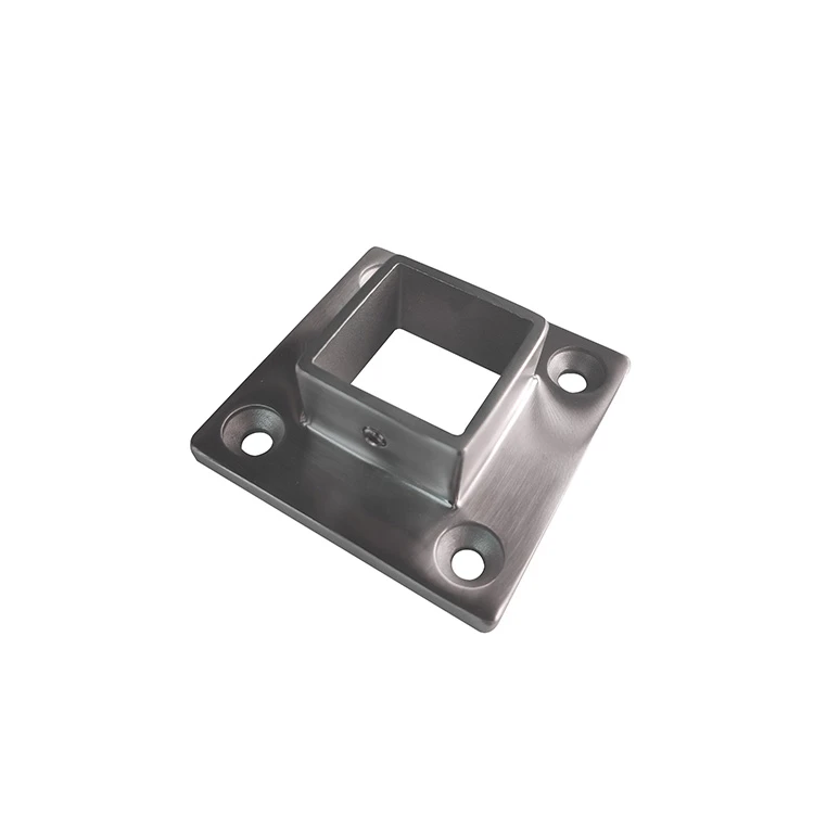 Stainless steel 304 square wall flange mounting for square tube