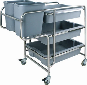 Stainless Steel Hotel or Restaurant Tea Trolley with wheel