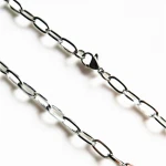 Stainless Steel silver color 3.5mm/4.5mm/6mm Rolo link Chain necklace for fashion jewelry Oval chain