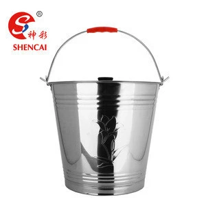 Stainless Steel Water Bucket Durable Pail Mop Bucket With Lid