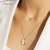 Import Sterling Silver Pendants 14K Plating Necklace ORB Geometric Unisex Charm Beans Shape Sterling Silver Gold Plated Small Necklaces from China