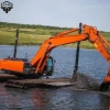 Strong Power Swamp / Wetland Amphibious Excavator Provide The Flexibility / Boost Stability/ Equipped with Float/Buoy