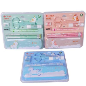 student supplies 8pcs pencil eraser and so on stationery set