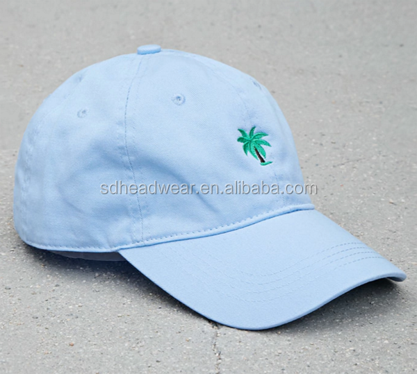 Summer 100% Cotton Custom Made Small Logo Dad Cap With Adjustable Back Strap