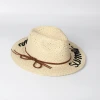 summer outdoor sunscreen hat Cowboy hat Panama top hat with  letter sewing