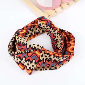 Suppliers Fabric African Geometric Patterns Hairband Running Gym Bohemia Elastic headband Hair Accessories for Woman and Girls