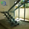 Surface Finish Stain Metal Staircase Easy Installation Balcony Stainless Steel Stair System