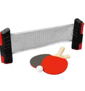 Table Tennis Racket kit Ping Pong Paddle Set with Balls and Net Gift for Family