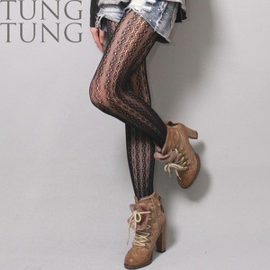 Taiwan made jacquard retro gorgeous seamless sheer patterned fishnet pantyhose tights