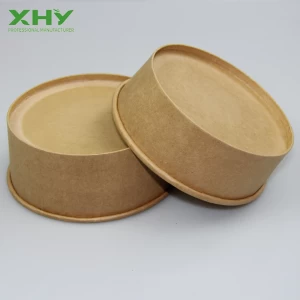 Take away paper rice bowl paper plate with plastic lid