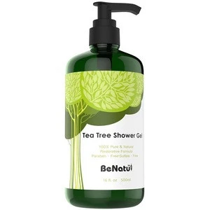 Tea Tree Oil Shower Gel 100% Pure &amp; Natural Whitening Bath Shower Gel Restorative Formula Paraben Free Sulfate Shower Gel