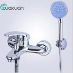 Thermostatic in Wall Led Bath Shower Rainfall Waterfall Shower Valve Faucet Shower Panels Fixture Zinc Alloy Water Saving 30%