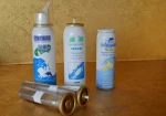 Throat aerosol spray female bag on valve aerosol can