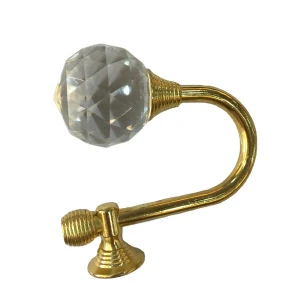 Top grade 2020 new curtain hook holders with round flower  crystal on wall hooks