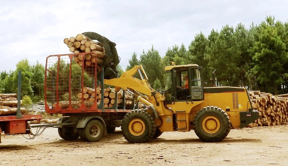 top quality forestry machinery hydraulic 3 ton wheel loader log grapple timber grapple wood grapple with CE and cumminsengine