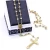 Import Top Quality Real Yellow Gold and Rhodium Plated Rosary Beads Necklace and Rosary Box Package from China