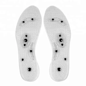 Transparent Magnetic Therapy Foot Massage Shoes Insoles Gel Anti-fatigue Slimming Shoe-pad Weight Loss Insole
