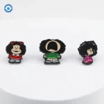 Travelpro Customized Anime Lapel Pin with Cute Mafalda Cartoon Gold Metal Badge Lapel Crafts Collar for Clothes Wholesale