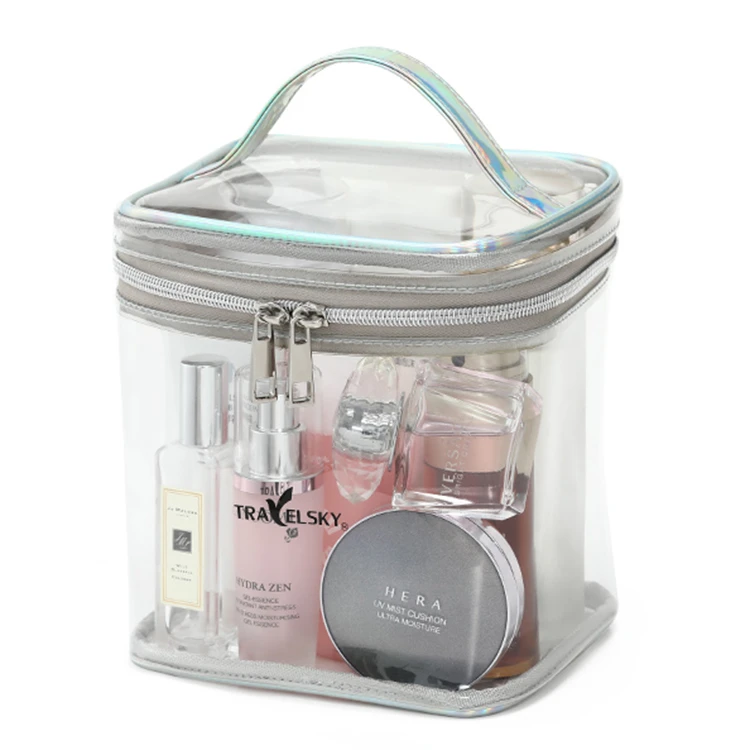 Travelsky transparent makeup bag organizer cosmetic makeup pouch hanging travel toiletry bag