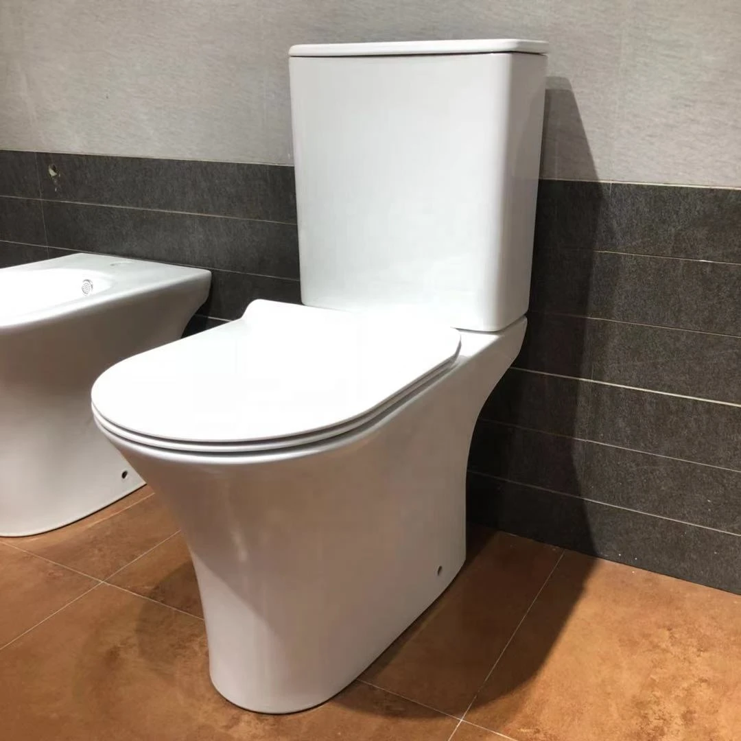 Trendy Wholesale Dual Flush Washdown P-trap/S-trap Two Piece Toilet Siphonic Rimless Two Piece Toilet