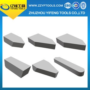 Tungsten carbide welding blades for making turning tools for the grooving of rolls