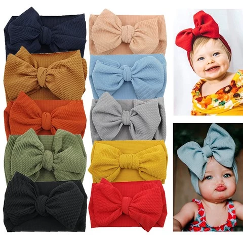Turban Baby Girls Headband Knot Bow Headwrap 30 Colors Newborn Photo Props Girls Headwear Infant Baby Headband Hair Accessories