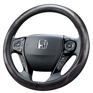 Universal cowhide leather steering wheel cover
