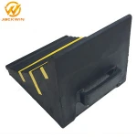 Vehicle rubber wheel chock for trucks parking