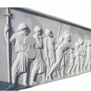 Wall decoration panel stone marble relief