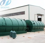 Waste rubber pyrolysis machinery recycling rubber raw material to fuel oil extraction machine