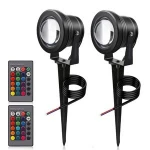 Waterproof LED Garden Light 10W RGB LED Garden Spike Light With Remote Control Landscape Light Decoration
