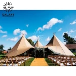 Waterproof PVC Pyramid Luxury Indian Tipi Tent Outdoor Tent Hotel Tent with Restaurant