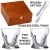 Import Whiskey Stones and Whiskey Glass Gift Boxed Set Granite Chilling square Whisky Rocks Crystal Glasses  Wooden Box Bar Accessories from China