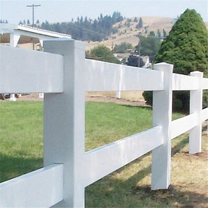 White Horse Fence 2 Rail Plastic PVC Horse Paddock Fence Manufacturer