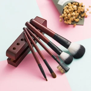 Whole Sale 5PCS Cosmetic Brush Set Makeup Brush with Holder