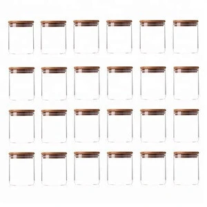 Buy Wholesale 180ml 6oz Small Glass Spice Jars With Bamboo Lid