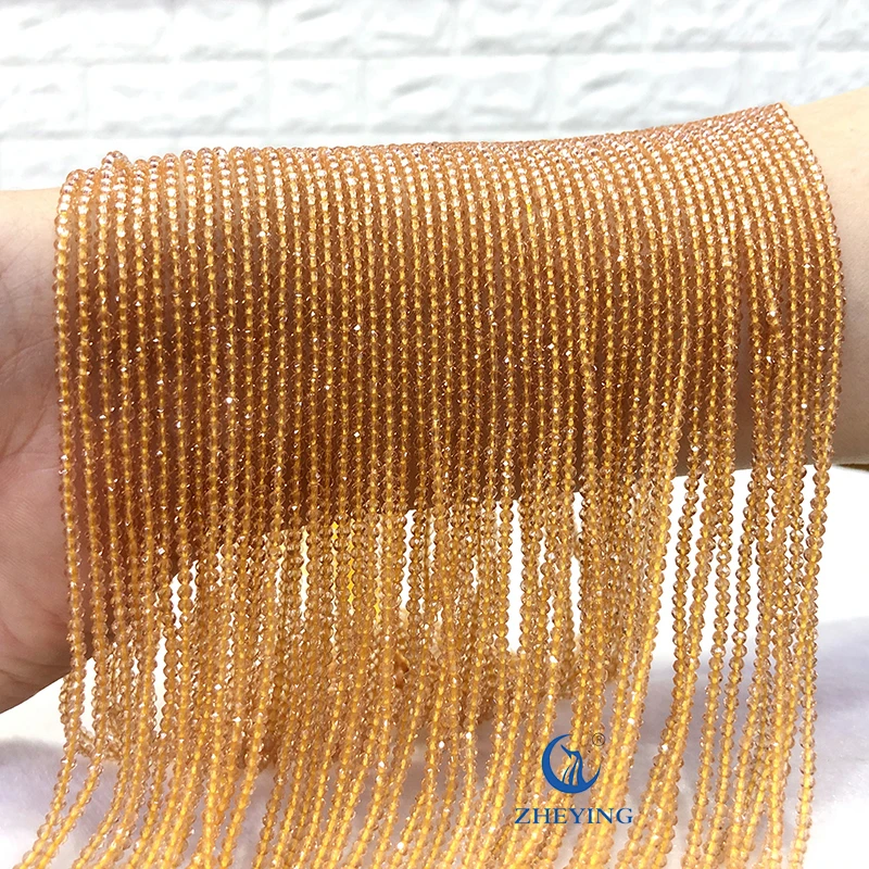 Wholesale 2.5mm Rondelle Faceted Waist Beads Champagne Hydro Beads