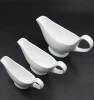 Wholesale 3oz, 5oz, 8oz White Color Glazed Ceramic Porcelain White Gravy Boat For Hotel Restaurant Service