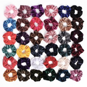 Wholesale a variety of color velvet elastic hair ribbon girls hair ring, hair accessories.