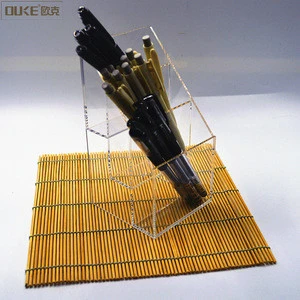 wholesale china desk organizer stationery products acrylic pen holder