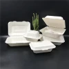 Wholesale compostable pulp tableware sugarcane bagasse takeaway food box disposable biodegradable dinnerware+sets