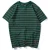 Import wholesale cotton unisex horizontal summer women men striped t shirt from China