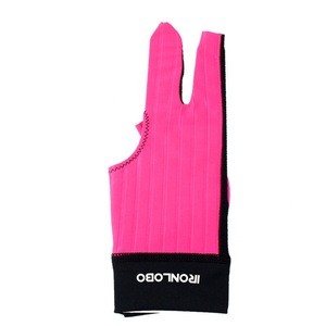 Wholesale Custom 3 Finger Breathable Mesh Material Pool Billiards Accessories Gloves